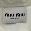 ミュウミュウ miu miu ロゴ刺繍フリルシャツワンピース MF5407 ホワイト コットン レディース ワンピース