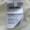 ミュウミュウ miu miu ロゴ刺繍フリルシャツワンピース MF5407 ホワイト コットン レディース ワンピース