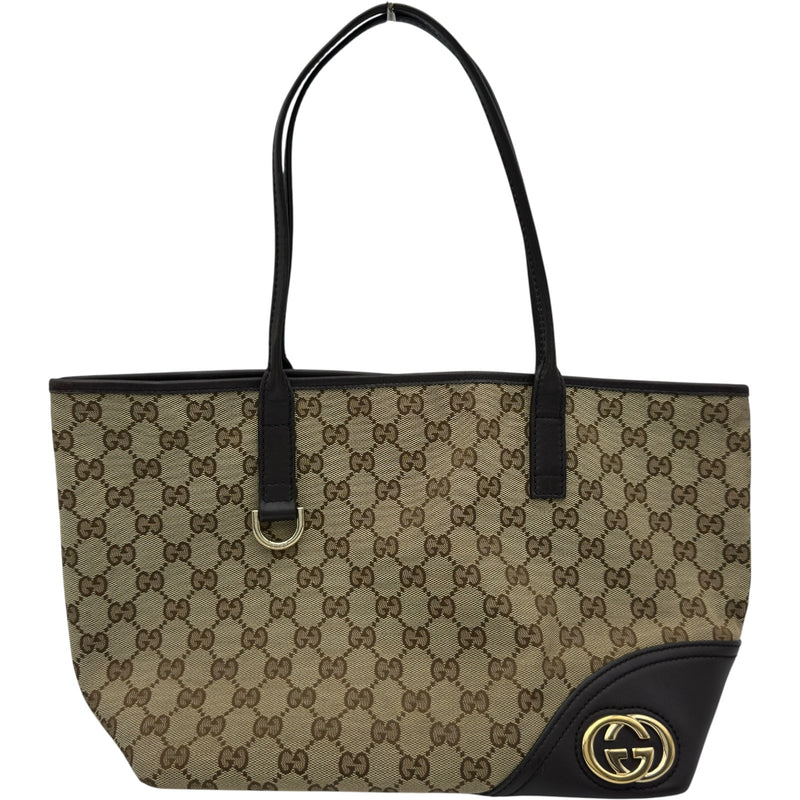 グッチ GUCCI ニューブリット トートバッグ 169946 ブラウン GG