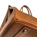 エルメス HERMES バーキン40 〇Z刻 ゴールド　ゴールド金具 クシュベル ユニセックス ハンドバッグ