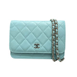 シャネル CHANEL マトラッセチェーンウォレット AP1649 ライトブルー シルバー金具 ラムスキン レディース ショルダーバッグ