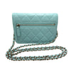 シャネル CHANEL マトラッセチェーンウォレット AP1649 ライトブルー シルバー金具 ラムスキン レディース ショルダーバッグ