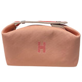 エルメス HERMES ブリットアブラックPM ピンク キャンバス レディース ハンドバッグ