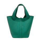エルメス HERMES ピコタンロックPM Z刻 ヴェールジェイド シルバー金具 トリヨンクレマンス レディース ハンドバッグ