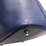 エルメス HERMES ピコタンロックMM トレサージュ D刻 ブルーブライトン　シルバー金具 エプソン レディース ハンドバッグ