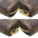 ルイ・ヴィトン LOUIS VUITTON ジッピー・ウォレット N60046 ブラウン ゴールド金具 ダミエ ユニセックス 長財布