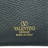 ヴァレンティノ VALENTINO Vロゴ シグネチャー スモール ウォレット ブラック ゴールド金具 レザー レディース 二つ折り財布