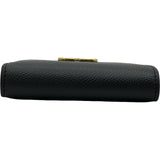 ヴァレンティノ VALENTINO Vロゴ シグネチャー スモール ウォレット ブラック ゴールド金具 レザー レディース 二つ折り財布