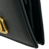 ヴァレンティノ VALENTINO Vロゴ シグネチャー スモール ウォレット ブラック ゴールド金具 レザー レディース 二つ折り財布