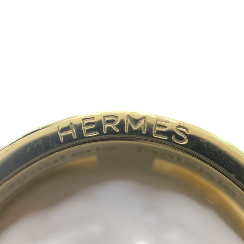 エルメス HERMES リュバンスカーフリング ゴールド メタル ユニ