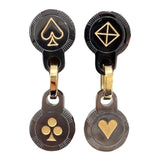 エルメス HERMES フェット・ヴォ・ジュ・ピアス ブラック バッファローホーン アクセサリー