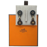 エルメス HERMES フェット・ヴォ・ジュ・ピアス ブラック バッファローホーン アクセサリー