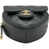 シャネル CHANEL ハートシェイプ ベルトバッグ AP2787 31番台 ブラック/ゴールド金具 ラムスキン レディース ウエストバッグ