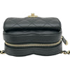 シャネル CHANEL ハートシェイプ ベルトバッグ AP2787 31番台 ブラック/ゴールド金具 ラムスキン レディース ウエストバッグ