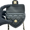 シャネル CHANEL ハートシェイプ ベルトバッグ AP2787 31番台 ブラック/ゴールド金具 ラムスキン レディース ウエストバッグ