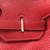 エルメス HERMES バーキン35 □G刻 ヴァーミリオン シルバー金具 フィヨルド レディース ハンドバッグ