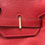エルメス HERMES バーキン35 □G刻 ヴァーミリオン シルバー金具 フィヨルド レディース ハンドバッグ