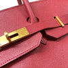 エルメス HERMES バーキン35 □C刻 ルージュヴィフ ゴールド金具 クシュベル レディース ハンドバッグ
