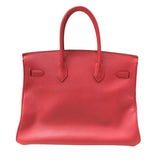 エルメス HERMES バーキン35 □C刻 ルージュヴィフ ゴールド金具 クシュベル レディース ハンドバッグ