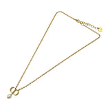 クリスチャン・ディオール Christian Dior PETIT CD ネックレス ゴールド ホワイト メタル/パール アクセサリー