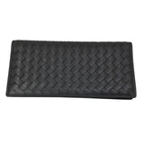 ボッテガ・ヴェネタ BOTTEGA VENETA イントレチャート ロングフラップウォレット ブラウン レザー メンズ 長財布