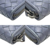 ボッテガ・ヴェネタ BOTTEGA VENETA イントレチャート ロングジップウォレット ダスティブルー ブロンズ金具 レザー メンズ 長財布