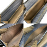 ボッテガ・ヴェネタ BOTTEGA VENETA イントレチャート ロングジップウォレット ダスティブルー ブロンズ金具 レザー メンズ 長財布