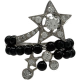 シャネル CHANEL コメットダイヤリング ホワイトゴールド Au750/ダイヤモンド/ブラックスピネル ジュエリー