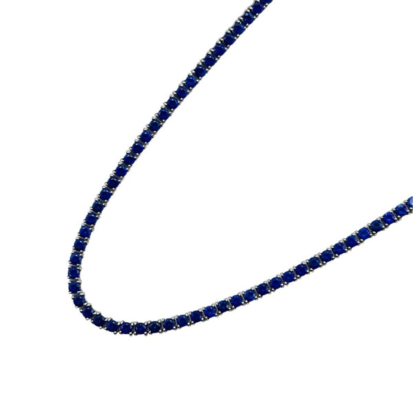 カルティエ Cartier サファイアテニスネックレス ホワイトゴールド