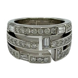 ハリーウィンストン HARRY WINSTON トラフィックアクセント3ロウダイヤリング プラチナ Pt950 ダイヤモンド ジュエリー