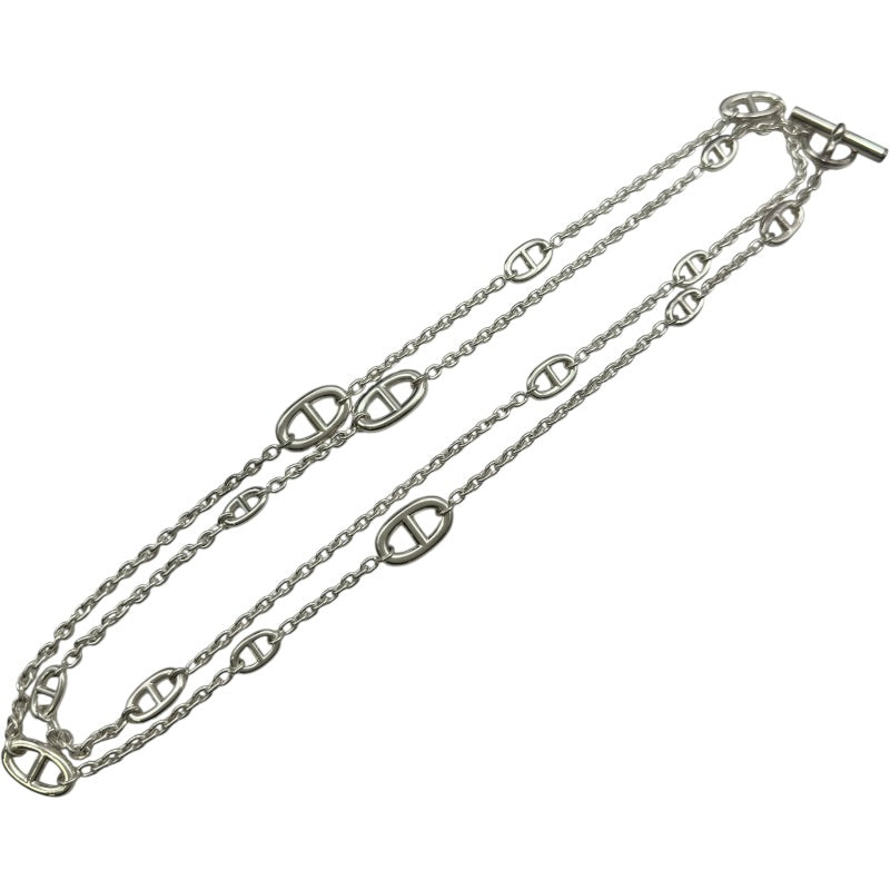 エルメス HERMES シェーヌダンクルファランドールネックレス シルバー