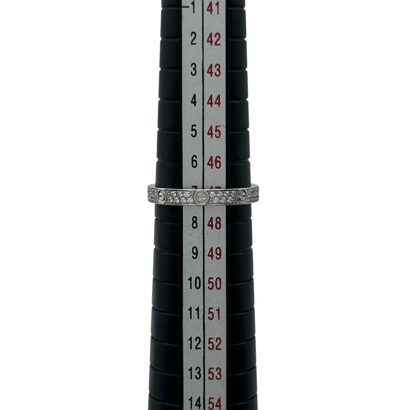 Cartier ミニラブ　リング 52サイズ Au750 カルティエ Cartier ミニラブリングパヴェダイヤ ホワイトゴールド