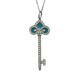 ティファニー TIFFANY＆CO フルールドリスキーネックレス ホワイトゴールド/プラチナ K18 ジュエリー