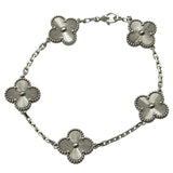 ヴァンクリーフ＆アーペル Van Cleef & Arpels ヴィンテージアルハンブラギョーシェ5Pブレス ホワイトゴールド Au750 ジュエリー