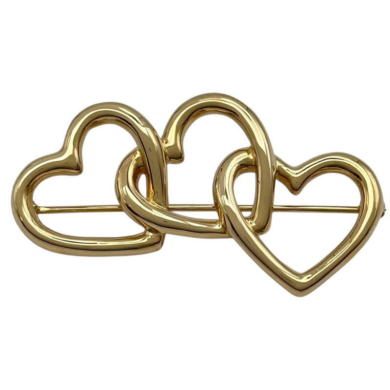ティファニー TIFFANY＆CO トリプルハートブローチ ゴールド 14K