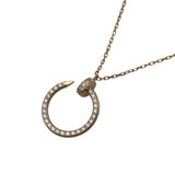 カルティエ Cartier ジュスト アン クル ネックレス ピンクゴールド Au750 ダイヤモンド ジュエリー
