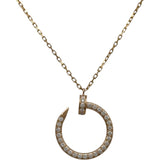 カルティエ Cartier ジュスト アン クル ネックレス ピンクゴールド Au750 ダイヤモンド ジュエリー