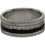 ブシュロン BOUCHERON キャトル ダイヤ ブラックリング スモール ホワイトゴールド Au750/ブラックPVD ダイヤモンド ジュエリー