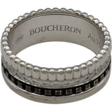 ブシュロン BOUCHERON キャトル ダイヤ ブラックリング スモール ホワイトゴールド Au750/ブラックPVD ダイヤモンド ジュエリー