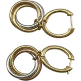 カルティエ Cartier トリニティイヤリング ゴールド×ホワイトゴールド×ピンクゴールド Au750 ダイヤモンド ジュエリー
