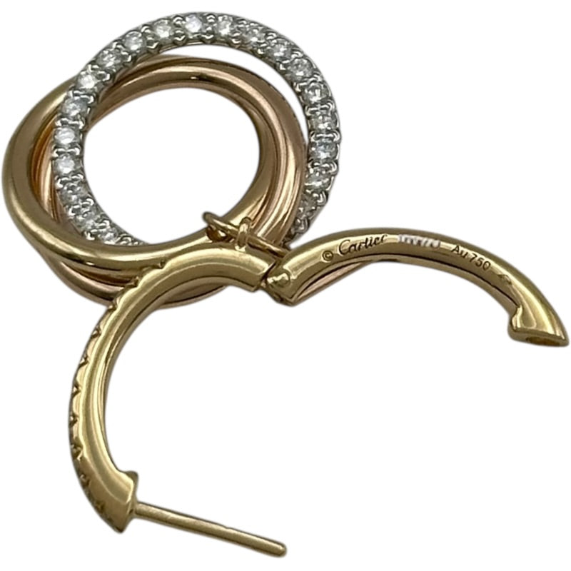 カルティエ Cartier トリニティイヤリング ゴールド×ホワイトゴールド