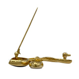 ミキモト MIKIMOTO ピクウェブローチ ゴールド K18 ジュエリー