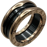 ブルガリ BVLGARI ビーゼロワンリング2バンド ピンクゴールド Au750/セラミック ジュエリー