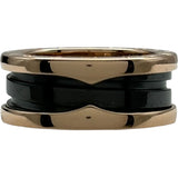 ブルガリ BVLGARI ビーゼロワンリング2バンド ピンクゴールド Au750/セラミック ジュエリー
