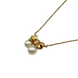 タサキ TASAKI パールリボンネックレス ゴールド K18 ダイヤモンド ジュエリー