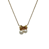 タサキ TASAKI パールリボンネックレス ゴールド K18 ダイヤモンド ジュエリー