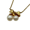 タサキ TASAKI パールリボンネックレス ゴールド K18 ダイヤモンド ジュエリー