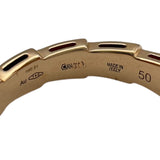 ブルガリ BVLGARI セルペンティヴァイパーリング ピンクゴールド Au750 マラカイト ジュエリー