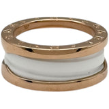 ブルガリ BVLGARI ビ―ゼロワンリング3バンド(S) ピンクゴールド Au750 セラミック ジュエリー