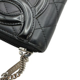 シャネル CHANEL カンボン ロング ジップウォレット A50078 15番台 ブラック レザー レディース 長財布